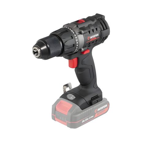 Акумуляторний дриль-шурупокрут 20 В, 50 Nm, 0-450/0-1700 об/хв, 2-13 мм, без ЗП та АКБ INTERTOOL WT-9351