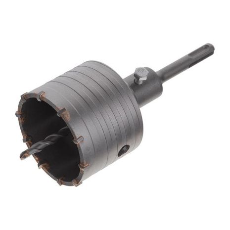 Свердло корончате по бетону 75мм + перехідник SDS Plus 100мм INTERTOOL SD-7075 Свердло корончате по бетону 75мм + перехідник SDS Plus 100мм INTERTOOL SD-7075