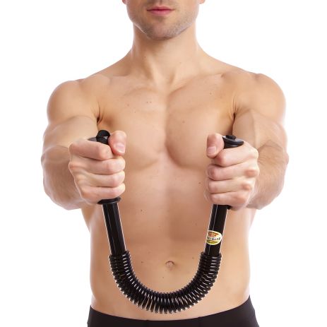 Еспандер силовий з прутом-пружиною Power Planet Sport 61см, навантаження 20 кг