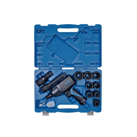 Пневматичний гайковерт 3/4", 1491Нм, композит із набором головок, 12 шт.