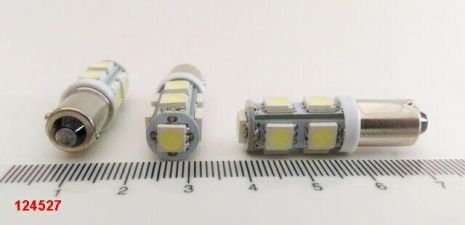 Лампа світлодіод с/ц 12V T4W BA9s 9SMD біла