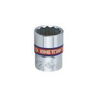 Головка торцевая хромированная 1/4" KING TONY, 5/16", (звезда 12 гранн.)