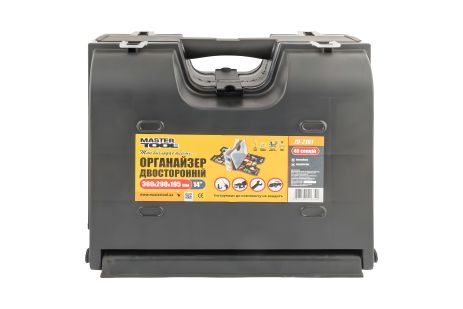 Двухсторонний органайзер с ручкой 14" 360х290х195 мм 49 секций MASTERTOOL 79-2101