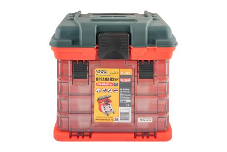 Органайзер с 4 выдвижными боксами, 73 секции, 279х184х254 мм от MASTERTOOL (79-3182)