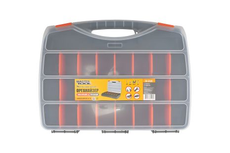 Органайзер с ручкой 19", 480х380х80 мм, 24 секции, MASTERTOOL 79-3128 Органайзер с ручкой 19", 480х380х80 мм, 24 секции, MASTERTOOL 79-3128