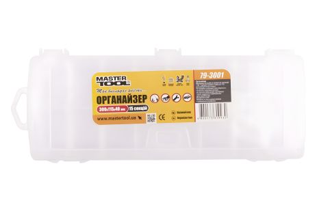 Подвесной органайзер 12" 300х115х40 мм с 15 секциями от MASTERTOOL 79-3001 Подвесной органайзер 12" 300х115х40 мм с 15 секциями от MASTERTOOL 79-3001