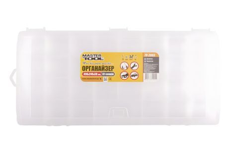 Органайзер с подвесом 490х240х50 мм, 19.5", 31 секция MASTERTOOL 79-3003 Органайзер с подвесом 490х240х50 мм, 19.5", 31 секция MASTERTOOL 79-3003