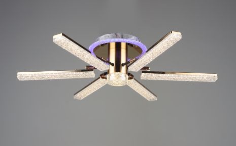 Люстра светодиодная акриловая, Sirius B, YH1005/6 GD+BK 76W