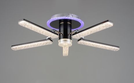 Світлодіодна акрилова люстра B YH0810/5 GD+BK 66W Світлодіодна акрилова люстра B YH0810/5 GD+BK 66W
