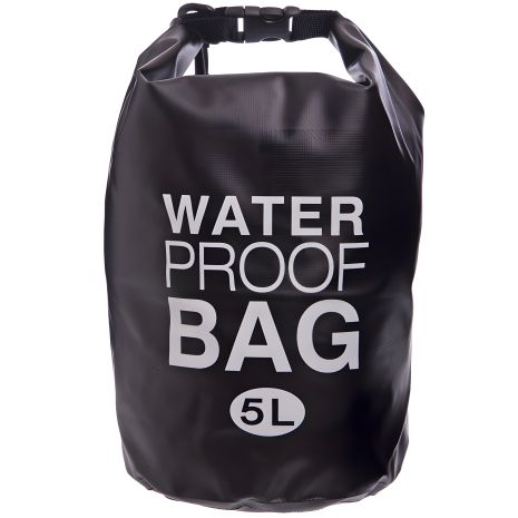 Гермомішок водонепроникний Waterproof Bag 5 літрів чорний - Водонепроникні сумки