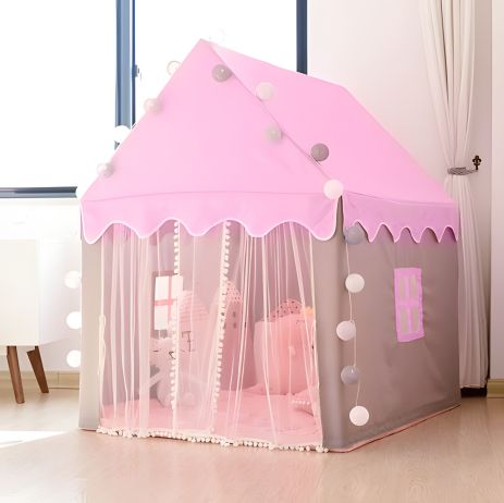 Розовая детская палатка-домик с подсветкой для девочек, Toys