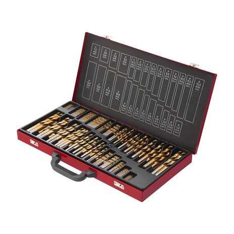Набір свердел HSS, 230 шт. (1-13 мм), у металевому кейсі INTERTOOL SD-0309