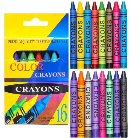 Воскові олівці 16 кольорів CRAYONS