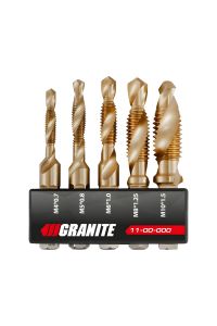 Свердл-мітчиків набір HSS M4х0.7 мм/ M5х0.8 мм/ M6х1.0 мм/ M8х1.25 мм/ M10х1.5 мм DIN338 MASTERTOOL 11-00-000