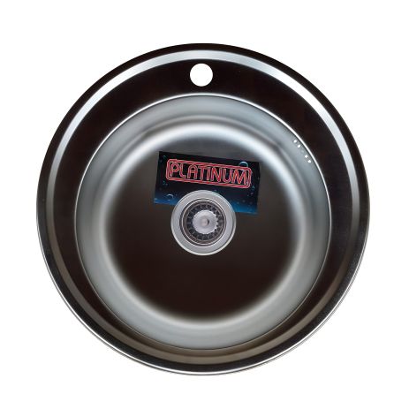 Кухонная мойка из нержавеющей стали Platinum ДЕКОР 510 (0,8/180 мм)