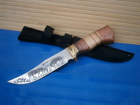 Охотничий нож с чехлом Лось 3386, длина 28 см