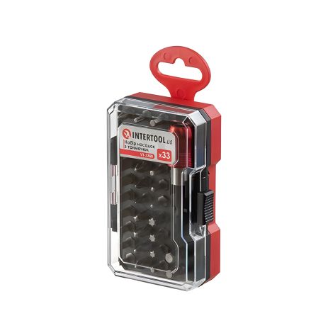 Набор отверточных насадок с держателем, 33 предмета, INTERTOOL VT-3380