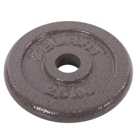 Диск для гантелей и штанги металлический 2,5 кг 30 мм серый