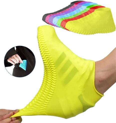 Силіконові чохли бахіли для взуття від дощу і бруду M (розмір 36-41) колір жовтий