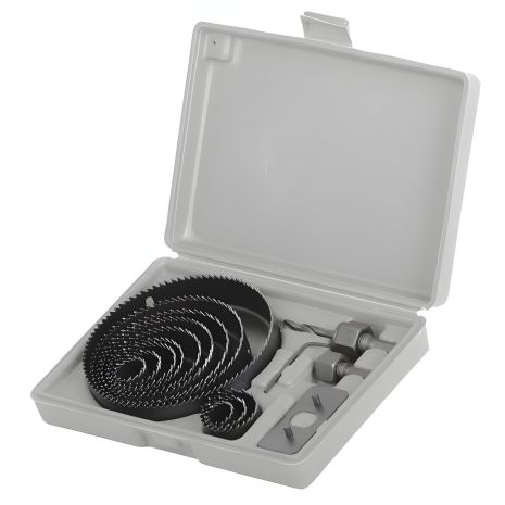 Набор корончатых сверл по дереву, 16 ед., 19-127 мм INTERTOOL BT-0026