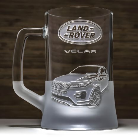 Бокал для пива с гравировкой Land Rover Range Rover Velar