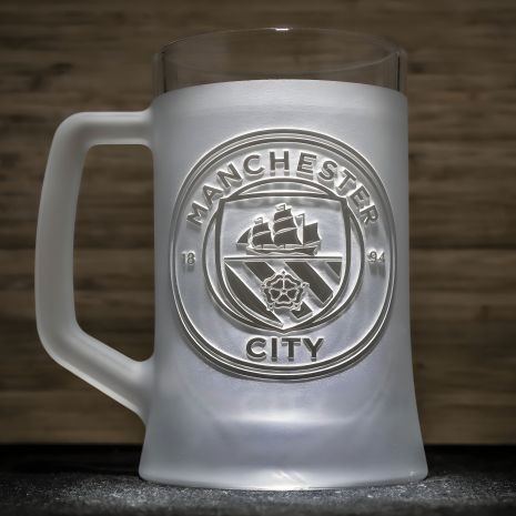 Бокал з гравіюванням логотипу ФК Манчестер Сити FC Manchester City SandDecor