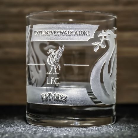 Склянка для віскі з гравіюванням ФК Ліверпуль - FC Liverpool, прозорий SandDecor