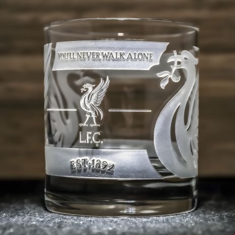 Стакан для виски ФК Ливерпуль с гравировкой - FC Liverpool, глянец SandDecor