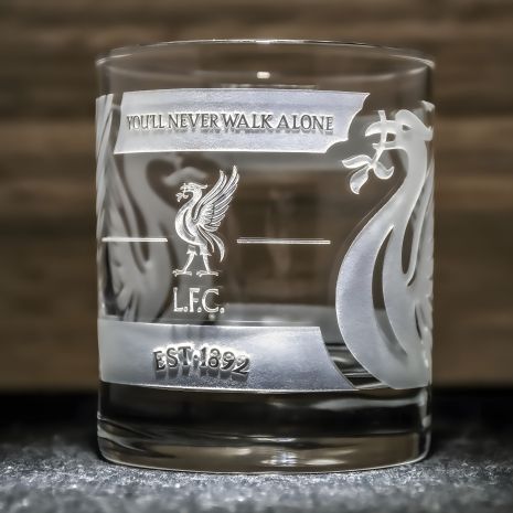 Склянка для віскі з гравіюванням ФК Ліверпуль - FC Liverpool, прозорий SandDecor