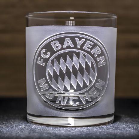 ФК Баварія склянка для віскі з гравіюванням, матова SandDecor ФК Баварія склянка для віскі з гравіюванням, матова SandDecor