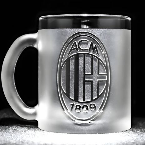 Чашка с гравировкой лого футбольного клуба ФК Милан FC Milan SandDecor