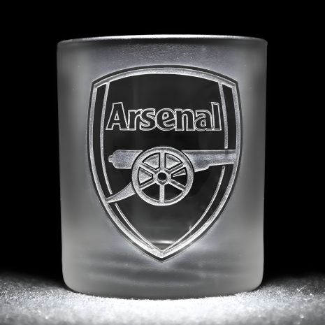 Склянка для віскі з гравіюванням логотипу ФК Арсенал Arsenal FC SandDecor