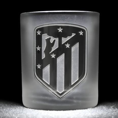Склянка для віскі з гравіруванням логотипу ФК Атлетико Мадрид Club Atlético de Madrid
