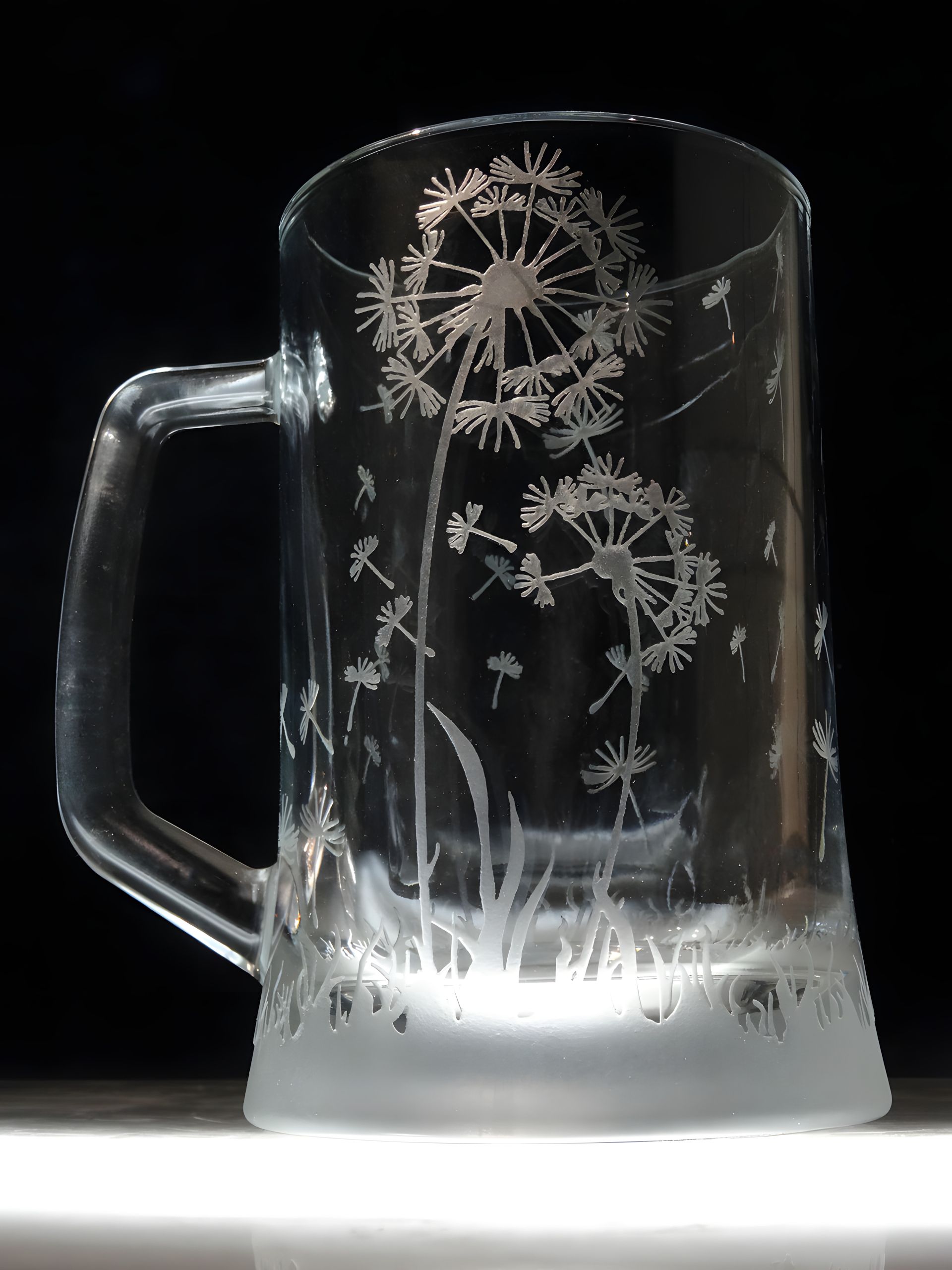 Бокал для пива с гравировкой Одуванчики SandDecor Бокал для пива с гравировкой Одуванчики SandDecor