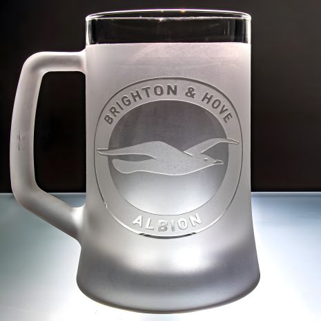 Бокал для пива з гравіюванням логотипу Брайтон FC Brighton & Hove Albion SandDecor