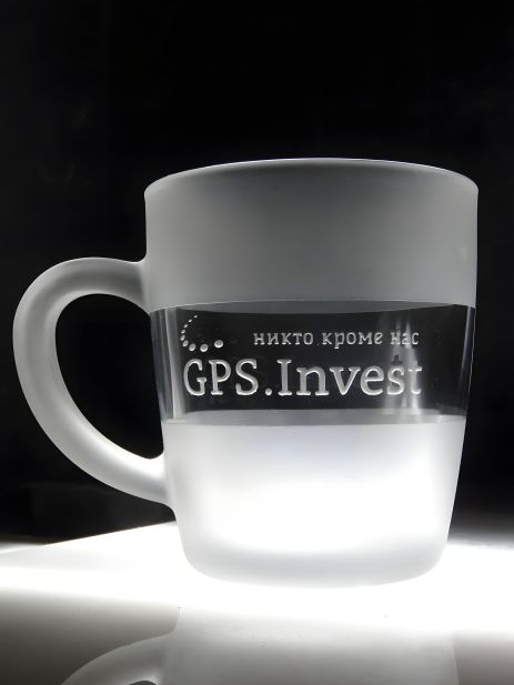 Чашка з гравіюванням логотипу від SandDecor