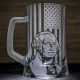 Кухоль для пива з гравіюванням фото Джоржа Вашингтона SandDecor BeerMug Кухоль для пива з гравіюванням фото Джоржа Вашингтона SandDecor BeerMug