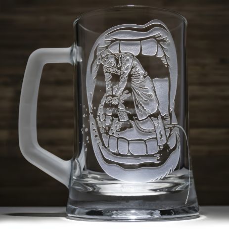 Ексклюзивний Подарунок для Стоматолога - Пивний Бокал з Гравировкою