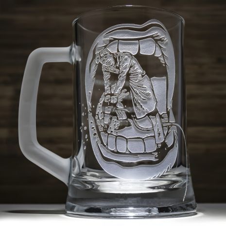 Ексклюзивний Подарунок для Стоматолога - Пивний Бокал з Гравировкою