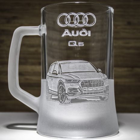 Келих для пива з гравіюванням Audi Q5 SandDecor