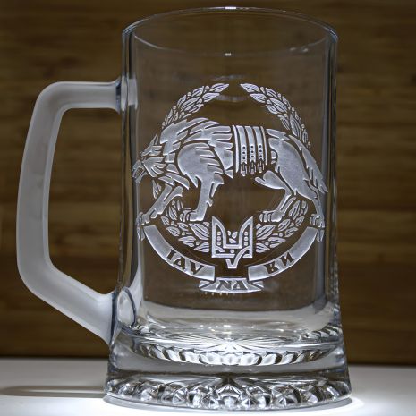 Пивний бокал з гравіюванням ССО України "ІДУ НА ВИ"