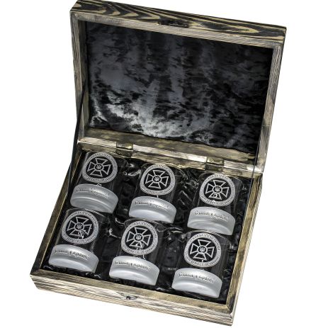 Сувенірні стакани для віскі з гравіюванням шеврона, логотипу в подарунковій скриньці СБУ