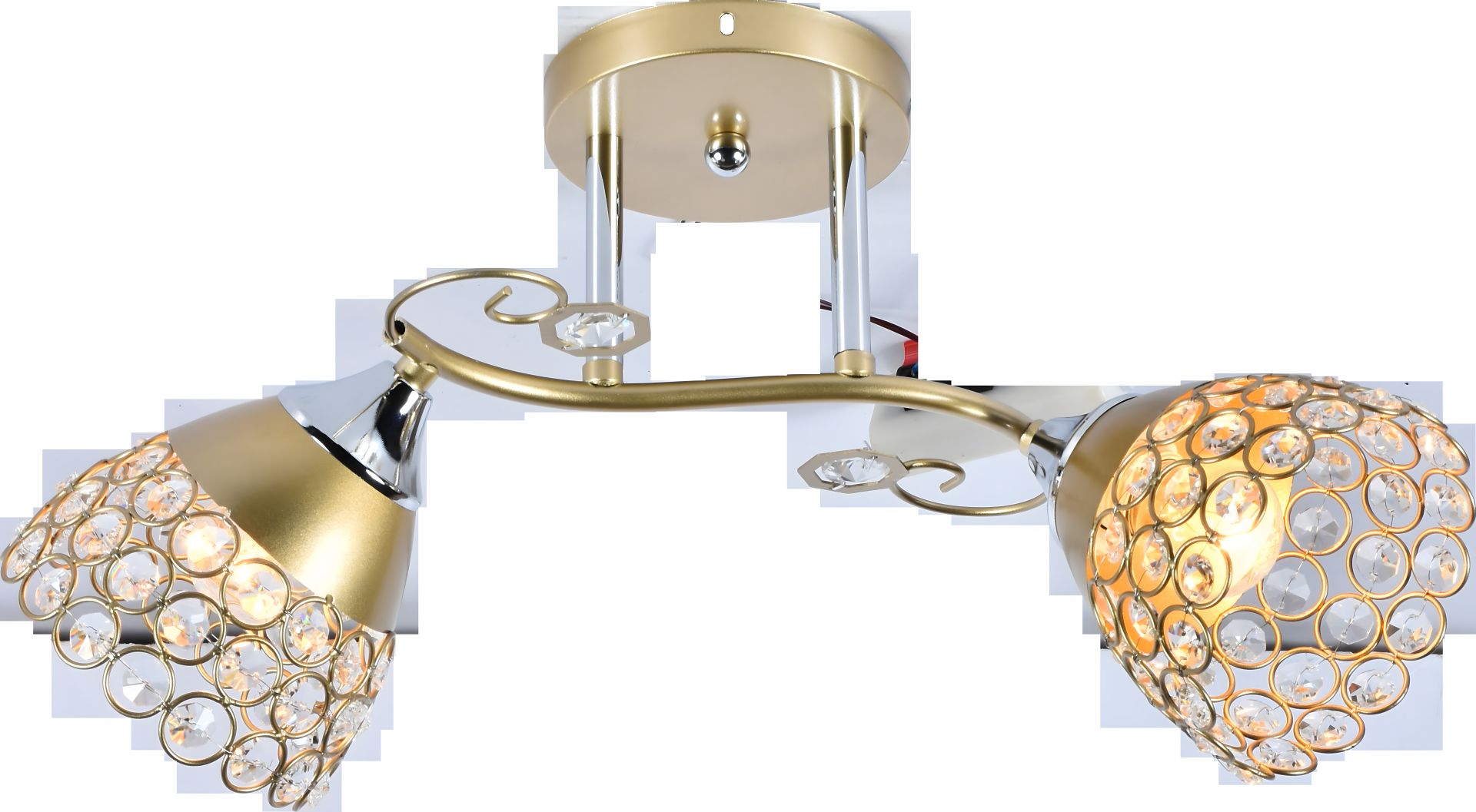 Люстра декоративная V XA1206/2 с 2 плафонами, Gold Chrome Люстра декоративная V XA1206/2 с 2 плафонами, Gold Chrome