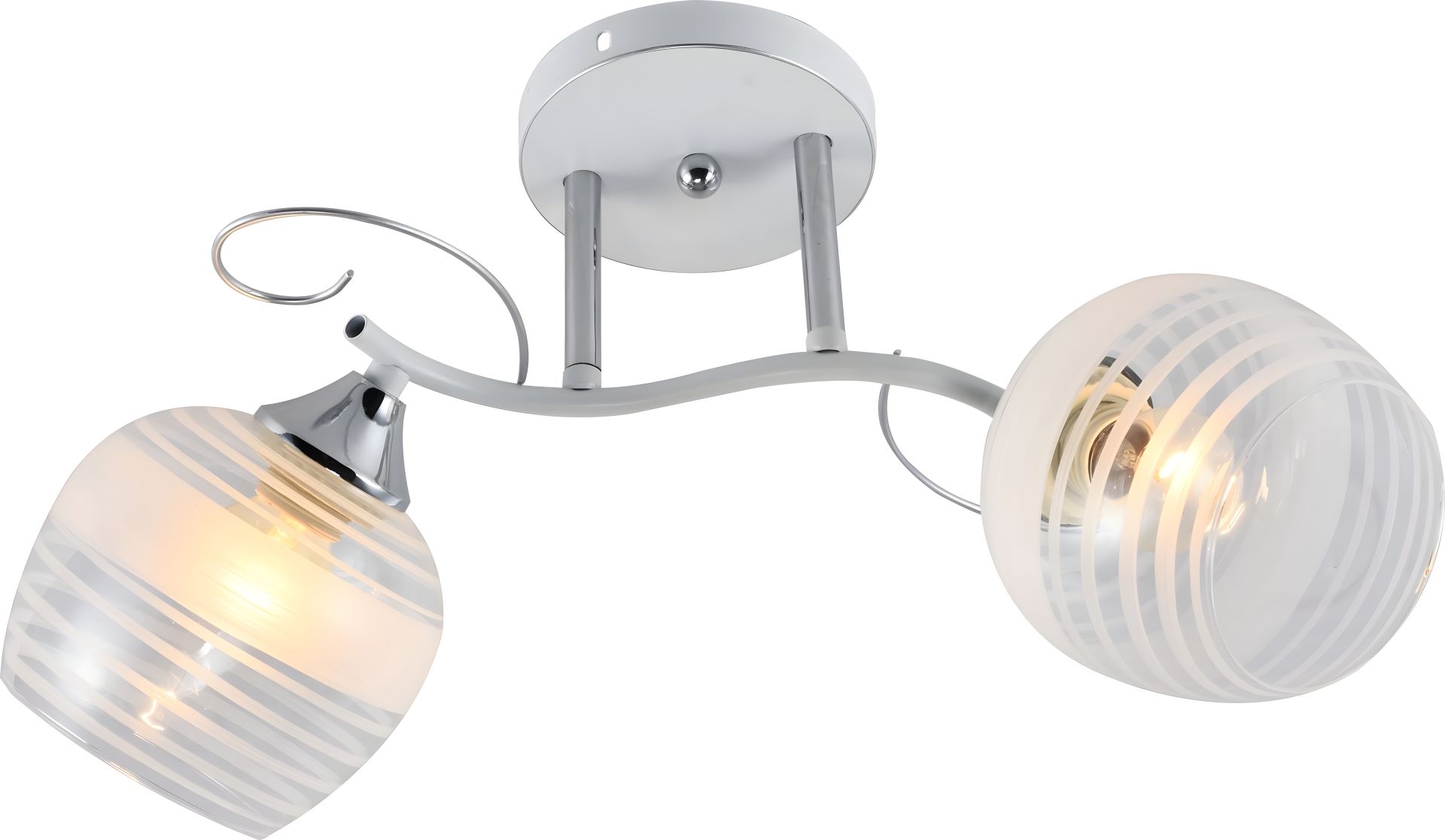 Декоративна люстра IS XA1250/2 White+Chrome на дві лампи Декоративна люстра IS XA1250/2 White+Chrome на дві лампи