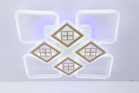 Люстра світлодіодна VALESO V K39930-4+4+1 WT+gold з пультом