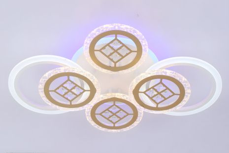 Светодиодная люстра VALESO V K39928-4 2 1 WT gold с пультом управления Светодиодная люстра VALESO V K39928-4 2 1 WT gold с пультом управления