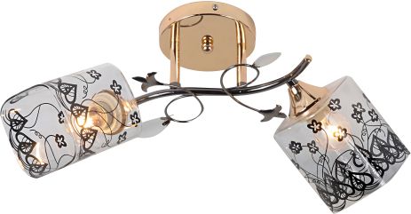 Декоративная люстра IS MH35672/2 с 2 плафонами, Dark Chrome Gold Декоративная люстра IS MH35672/2 с 2 плафонами, Dark Chrome Gold