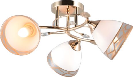 Декоративна Люстра IS MH35626/3 Gold з трьома плафонами