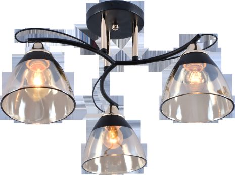 Люстра декор. V XA1248B/3 Gold+Black на 3 плафони