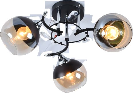 Люстра декоративна INTEREES IS MH32160/3 Black+Chrome на 3 плафона